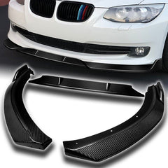 For 2011-2013 BMW 3-Series E92 E93 Real Carbon Fiber Front Bumper Spoiler Lip  3pcs