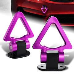 Universal Car SUV Purple Triangle Track Racing Style Tow Hook Look Decoration