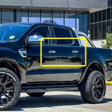For 2012-2023 Ford Ranger Mirror Chrome Door Handle Covers Cap No Smart Keyholes