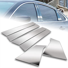 For 2016-2025 Chevy Malibu Stainless Polish Mirror Chrome Door Pillar Trim 6-PCS