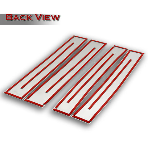 For 2007-2014 Cadillac Escalade Stainless Polish Chrome Door Pillar Trim 4-PCS
