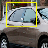 For 2018-2024 Chevy Equinox Stainless Polish Mirror Chrome Door Pillar Trim 6PCS