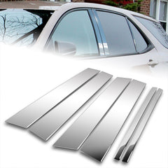 For 2018-2024 Chevy Equinox Stainless Polish Mirror Chrome Door Pillar Trim 6PCS