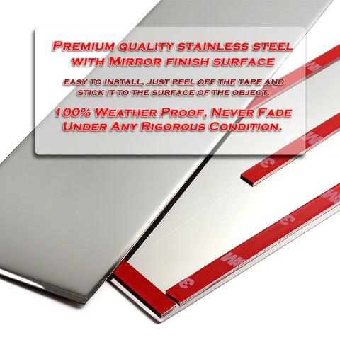 For 2008-2012 Ford Escape Chrome ABS Plastic Side Mirror Cover LH+RH 2-Pcs + For 2008-2012 Ford Escape Stainless Polish Mirror Chrome Door Pillar Trim 6PCS
