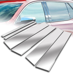 For 2018-2022 GMC Terrain Stainless Polish Mirror Chrome Door Pillar Trim 6pcs