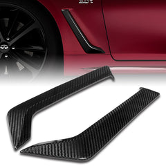 For 2017-2022 Infiniti Q60 Coupe Carbon Fiber Front Fender Side Vent Wing Cover  2pcs