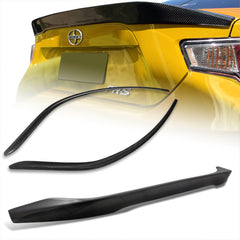 For 2013-2020 Scion FRS Subaru BRZ Real Carbon Fiber Sun Shield Window Visor + For 2013-2020 Subaru BRZ Scion FRS FR-S Carbon Fiber Rear Trunk Spoiler Lid Wing