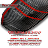 For 2017-2023 Tesla Model 3 Sedan Real Carbon Front Bumper Body Kit Lip 3pcs + For 2017-2023 Tesla Model 3 Real Carbon Fiber Side View Mirror Covers Cap Trim  2pcs