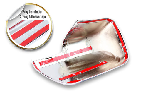 For 2008-2012 Ford Escape Chrome ABS Plastic Side Mirror Cover LH+RH 2-Pcs + For 2008-2012 Ford Escape Stainless Polish Mirror Chrome Door Pillar Trim 6PCS