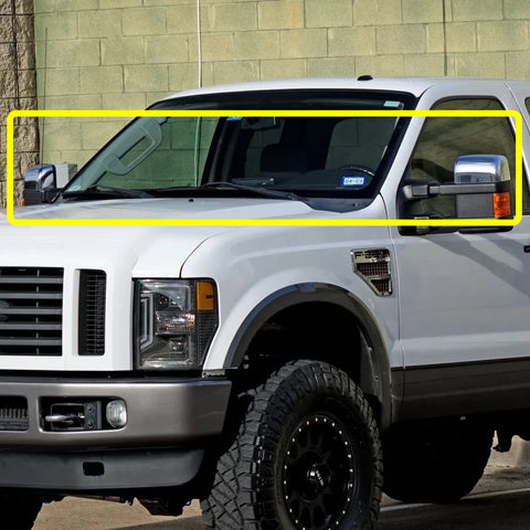 For 2008-2016 Ford F250 F350 F450 Super Duty Chrome Side Top Half Mirror Cover