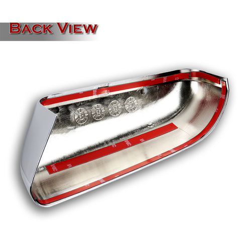 For 2017-2023 Ford F250 F350 F450 Super Duty Chrome Side Top Half Mirror Cover