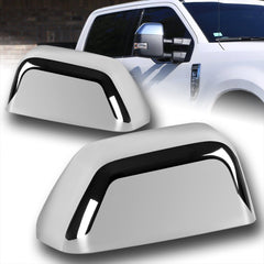 For 2017-2023 Ford F250 F350 F450 Super Duty Chrome Side Top Half Mirror Cover