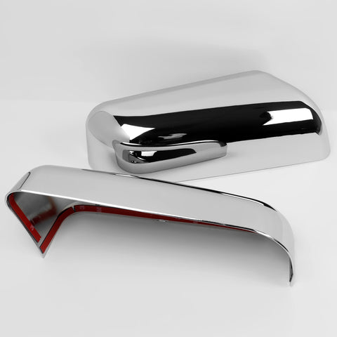For 2009-2014 Ford F-150 ABS Mirror Chrome Side Top Half Overlays Mirror Cover