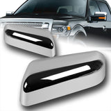 For 2009-2014 Ford F-150 ABS Mirror Chrome Side Top Half Overlays Mirror Cover
