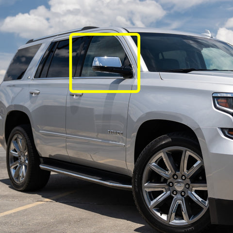 For 2015-2020 Chevy Tahoe Suburban GMC Yukon Mirror Chrome Top Half Mirror Cover