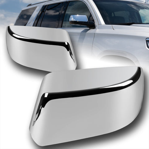 For 2015-2020 Chevy Tahoe Suburban GMC Yukon Mirror Chrome Top Half Mirror Cover
