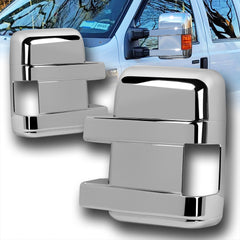 For 2008-2016 Ford F250 F350 F450 Super Duty Chrome Mirror Covers W/ Signal Hole