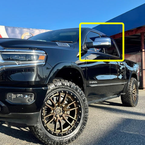For 2019-2024 Dodge Ram 1500 Replacement Chrome Mirror Covers W/Turn Signal Hole