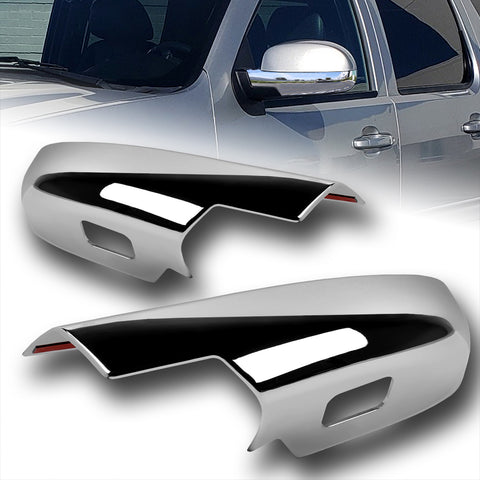 For 2007-2013 Chevy Silverado Suburban GMC Yukon Chrome Lower Half Mirror Covers