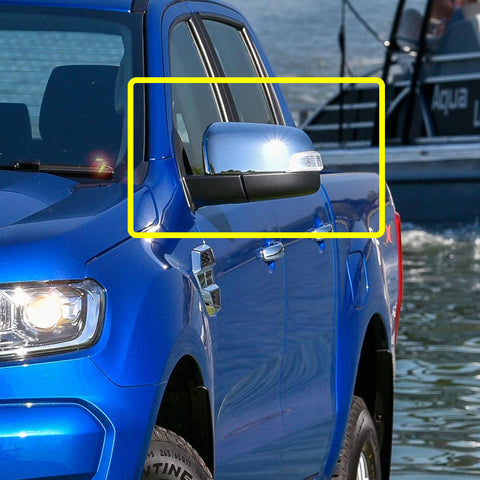 For 2019-2023 Ford Ranger Chrome Side Mirror Covers Overlay W/ Turn Signal Cut