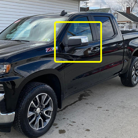 For 2019-2025 Chevy Silverado / GMC Sierra 1500 Chrome Top Half Mirror Covers