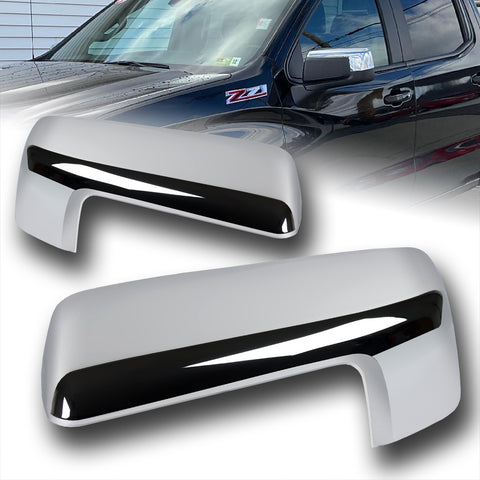 For 2019-2025 Chevy Silverado / GMC Sierra 1500 Chrome Top Half Mirror Covers