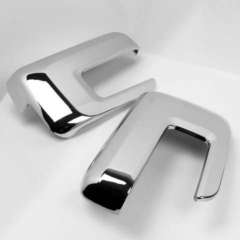 For 2021-2023 Ford F150 Chrome Side Mirror Covers Overlays W/ Turn Signal Hole