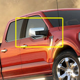 For 2021-2023 Ford F150 Chrome Side Mirror Covers Overlays W/ Turn Signal Hole