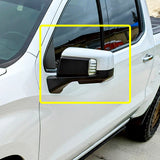 For 2019-2024 Chevy Silverado GMC Sierra Replacement Summit White Mirror Covers