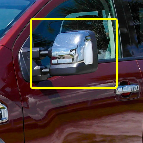 For 2016-2024 Nissan Titan Mirror Chrome Tow Mirror Covers With Turn Signal Cut