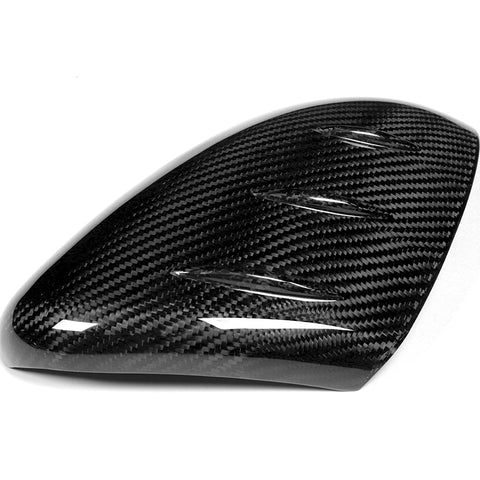 For 2018-2023 Kia Stinger GT-Line Carbon Fiber Front Bumper Splitter Spoiler Lip 3pcs + For 2018-2023 Kia Stinger GT Real Carbon Fiber Side View Mirror Covers Cap Trim 2pcs