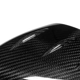 For 2018-2023 Kia Stinger GT-Line Carbon Fiber Front Bumper Splitter Spoiler Lip 3pcs + For 2018-2023 Kia Stinger GT Real Carbon Fiber Side View Mirror Covers Cap Trim 2pcs