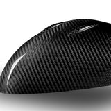 For 2017-2021 Alfa Romeo Giulia Carbon Fiber Front Bumper Splitter Spoiler Lip 3pcs + For 2017-2023 Alfa Romeo Giulia Real Carbon Fiber Side View Mirror Covers Cap  2pcs