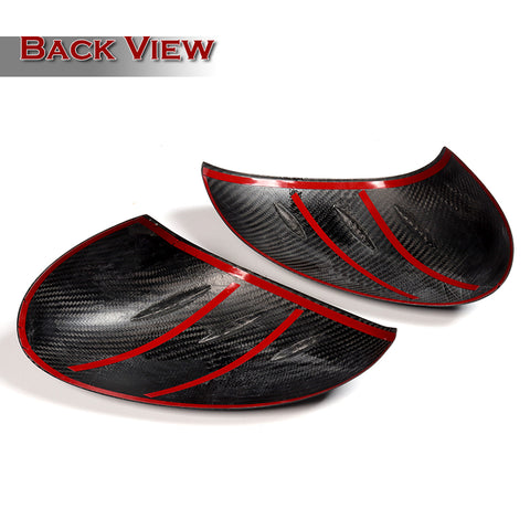For 2017-2021 Alfa Romeo Giulia Carbon Fiber Front Bumper Splitter Spoiler Lip 3pcs + For 2017-2023 Alfa Romeo Giulia Real Carbon Fiber Side View Mirror Covers Cap  2pcs
