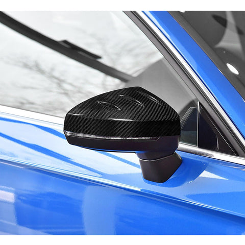 For 2014-2020 Audi A3 S3 Real Carbon Fiber Side View Mirror Covers Cap Trim