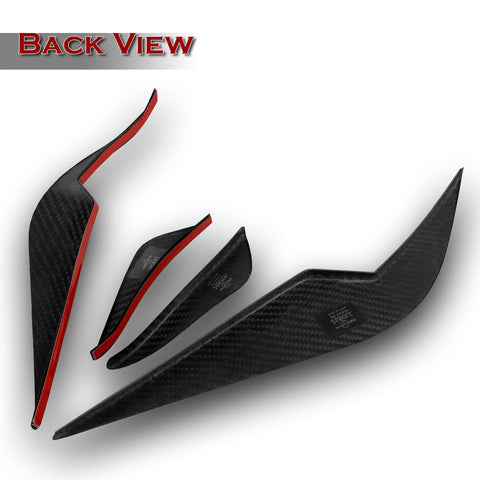 For 2021-25 BMW M3 M4 G80 G82 Carbon Fiber Front Bumper Aero Winglet Canard Fins