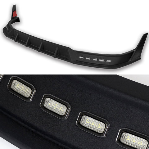 For 2022-2024 Ford Maverick Black Front Bumper Lip LED Sequential Running Lights  3pcs