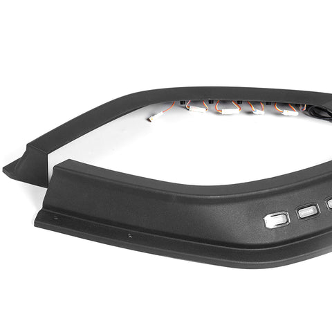 For 2022-2024 Ford Maverick Black Front Bumper Lip LED Sequential Running Lights  3pcs