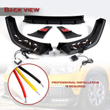 For 2022-2024 Ford Maverick Black Front Bumper Lip LED Sequential Running Lights  3pcs