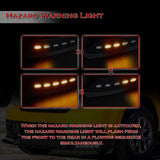 For 2022-2024 Ford Maverick Black Front Bumper Lip LED Sequential Running Lights  3pcs