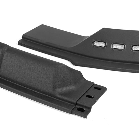 For 2021-2023 Ford F150 Black Front Bumper Lip LED Sequential Running Lights  3pcs