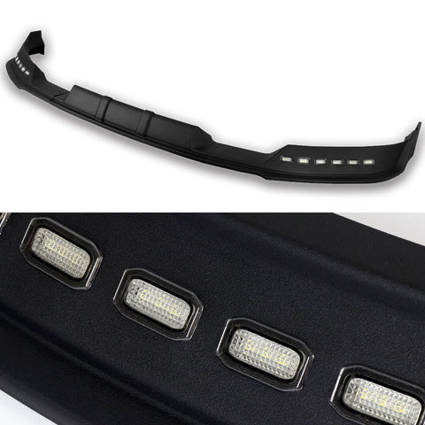 For 2021-2023 Ford F150 Black Front Bumper Lip LED Sequential Running Lights  3pcs