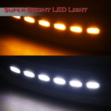 For 2021-2023 Ford F150 Black Front Bumper Lip LED Sequential Running Lights  3pcs