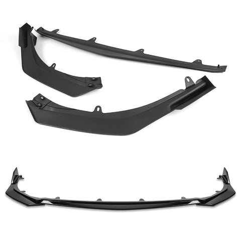 For 2025-2026 Toyota Camry LE XLE Painted BLK Front Bumper Lip Spoiler Splitter  3pcs