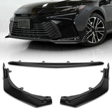 For 2025-2026 Toyota Camry LE XLE Painted BLK Front Bumper Lip Spoiler Splitter  3pcs