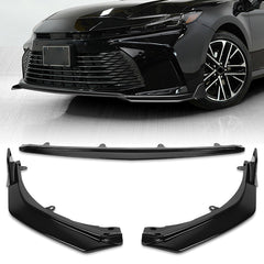 For 2025-2026 Toyota Camry LE XLE Painted BLK Front Bumper Lip Spoiler Splitter  3pcs