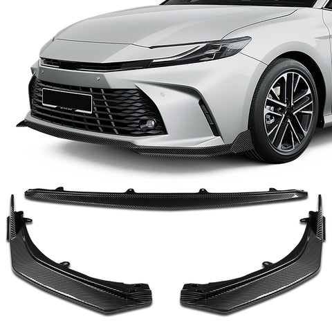 For 2025-2026 Toyota Camry LE XLE Carbon Style Front Bumper Lip Spoiler Splitter  3pcs