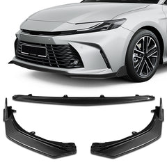 For 2025-2026 Toyota Camry LE XLE Carbon Style Front Bumper Lip Spoiler Splitter  3pcs