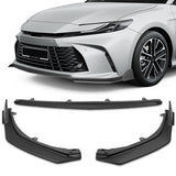 For 2025-2026 Toyota Camry LE XLE Matt Black Front Bumper Lip Spoiler Splitter 3pcs