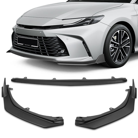 For 2025-2026 Toyota Camry LE XLE Matt Black Front Bumper Lip Spoiler Splitter 3pcs